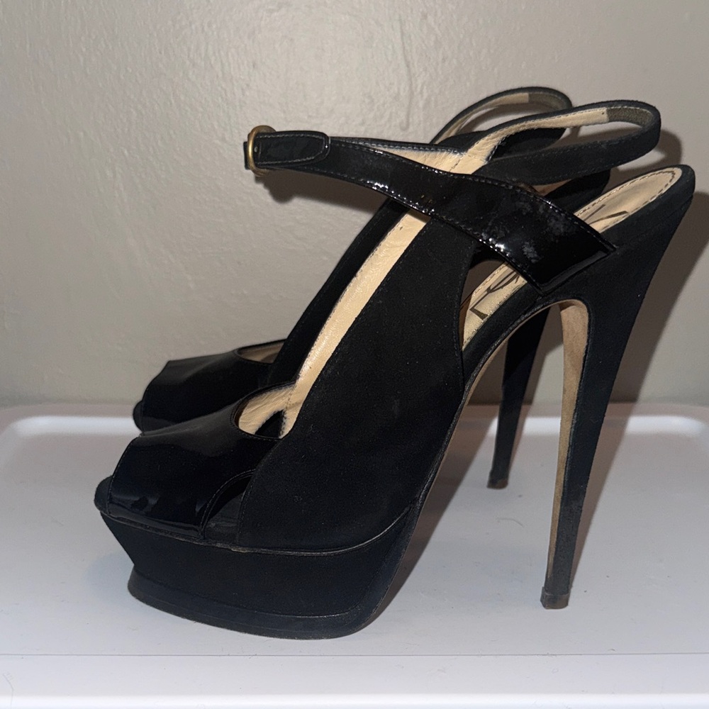 Saint Laurent Black Platform Heels